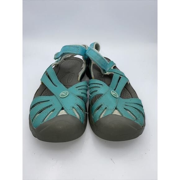 Keen Teal Rose Sandals Closed Toe Strappy Blue Gray Girls Size US 5 - Picture 5 of 7